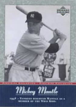 2001 Upper Deck - Pinstripe Exclusives Mickey Mantle #MM5 Mickey Mantle  Front